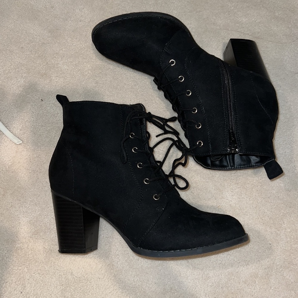 Diba Black Suede Booties